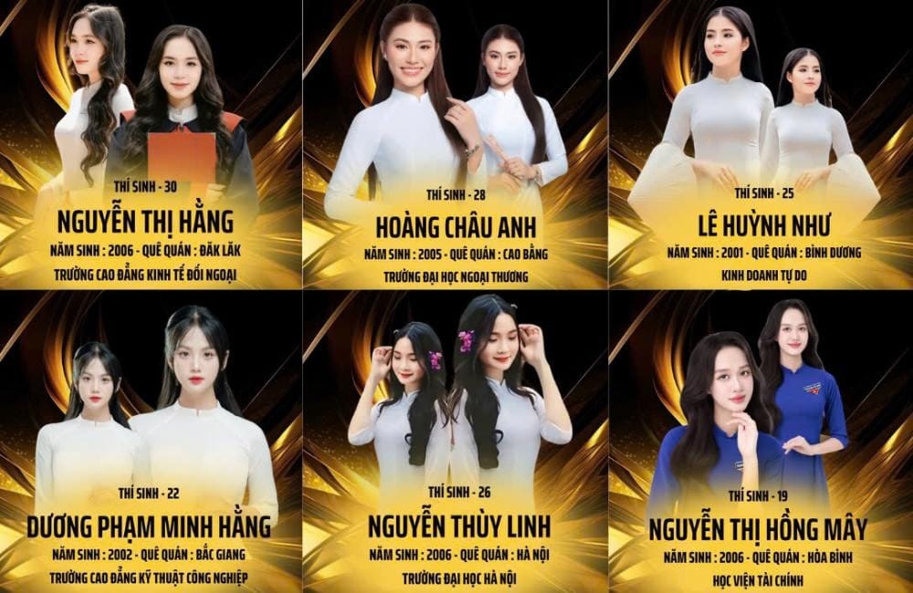 Thí sinh tại vòng sơ tuyển Hoa hậu Di sản Áo dài Việt Nam khoe dáng trong những tà áo dài truyền thống