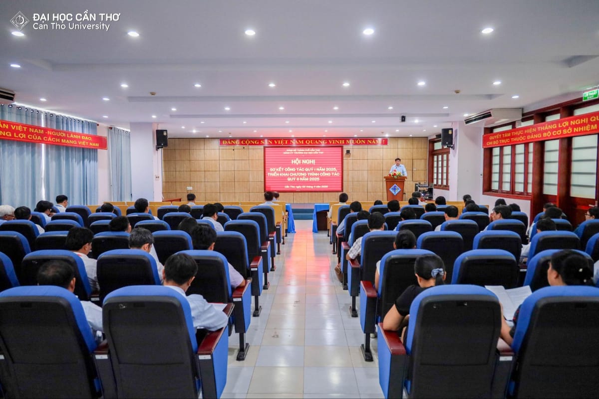 Đảng ủy Trường Đại học Cần Thơ tổ chức Hội nghị sơ kết công tác quý I, triển khai chương trình công tác quý II năm 2025