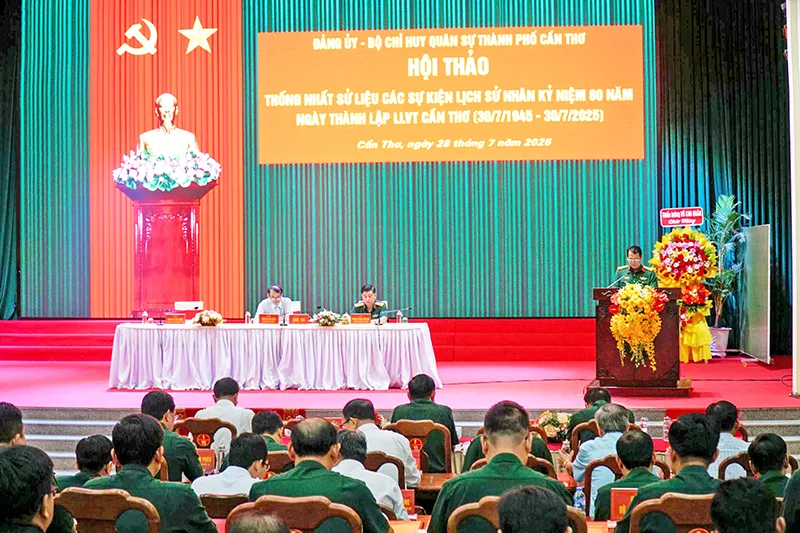 Hội thảo thống nhất sử liệu các sự kiện lịch sử của lực lượng vũ trang Cần Thơ