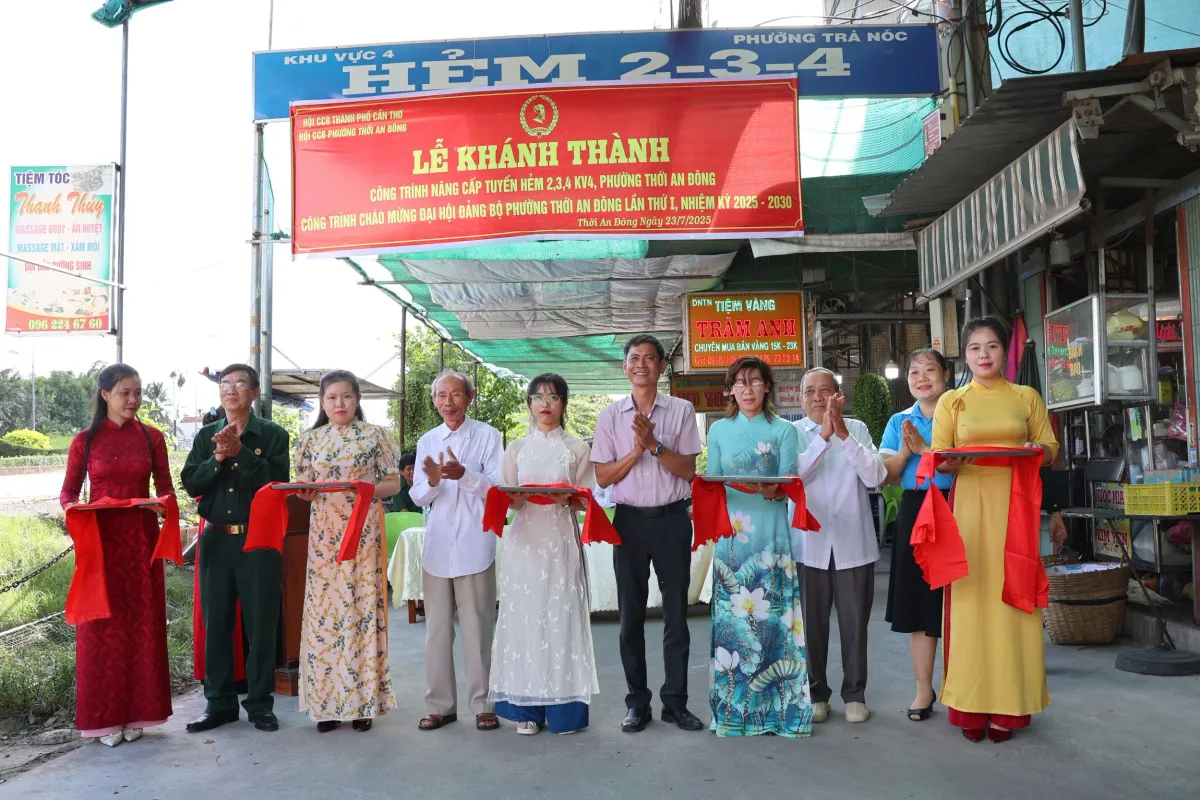 Phường Thới An Đông khánh thành công trình chào mừng Đại hội Đảng