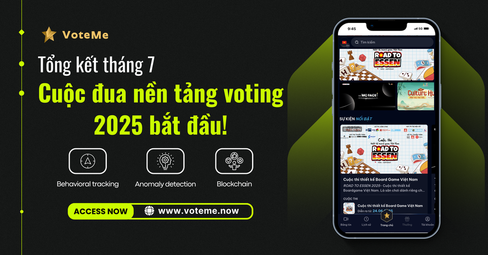 Xu hướng nền tảng voting tháng 7: Tự động, realtime và minh bạch