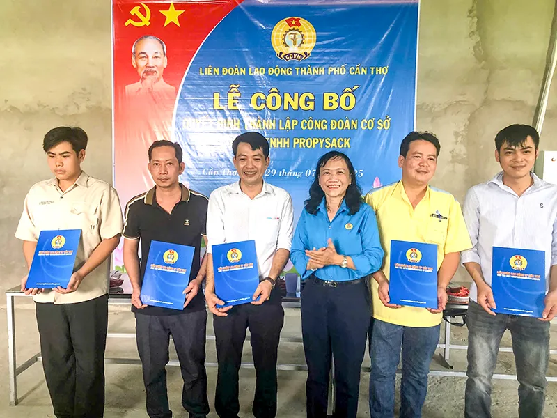 Thành lập 2 công đoàn cơ sở